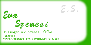 eva szemesi business card